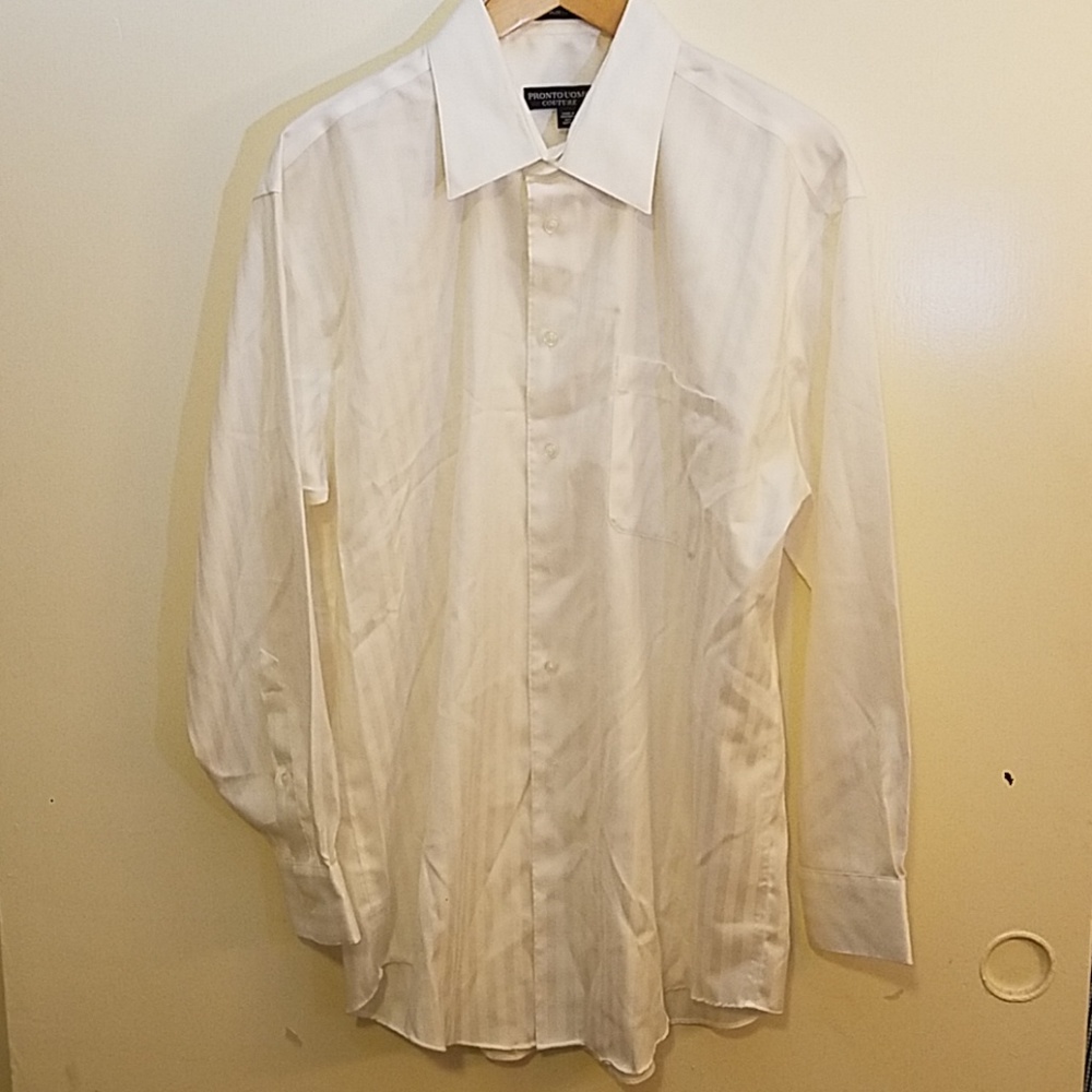 Final PRONTO UOMO COUTURE White Herringbone Shirt